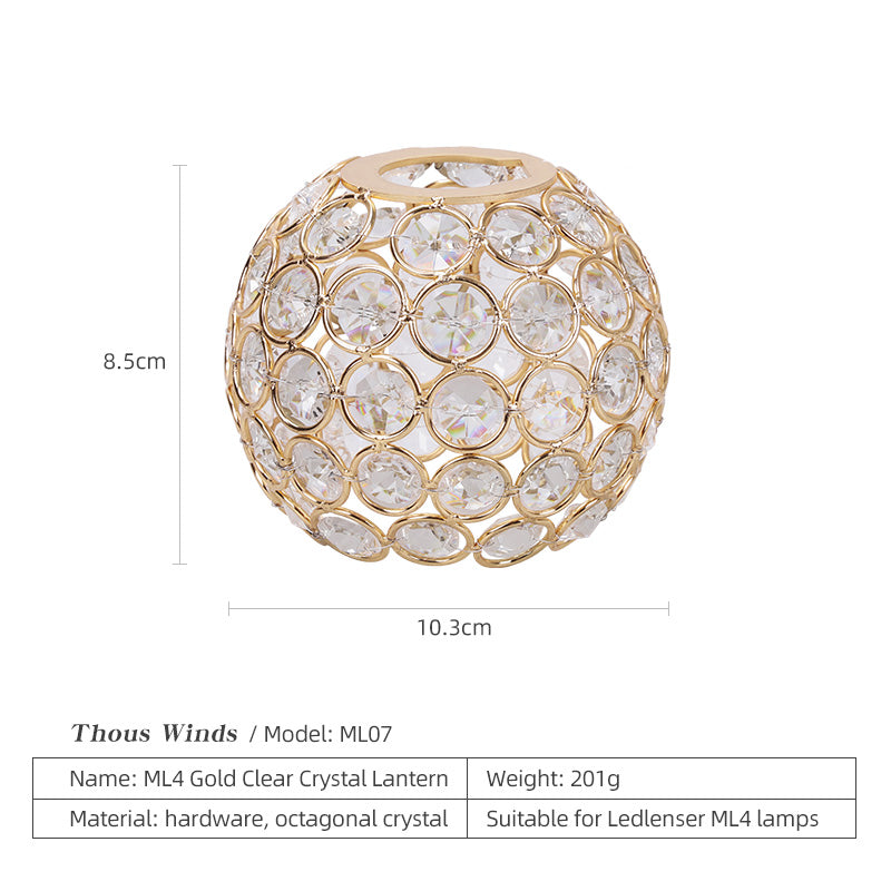 ThousWinds Crystal Lampshade for Ledlenser ML4
