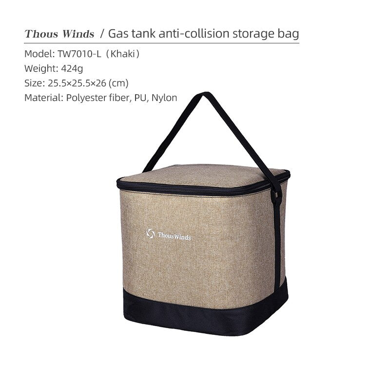 Thous Winds Outdoor Gas Tank Storage Bag Picnic Camping Gas Tank Stove Convenient Storage Bag