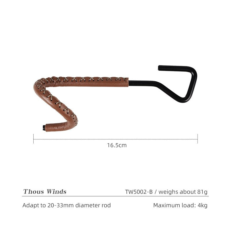 Brass Cowhide Lantern Hook Stand