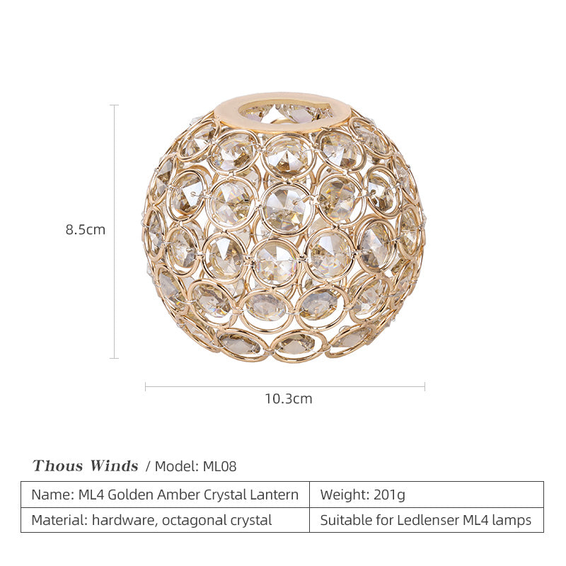 ThousWinds Crystal Lampshade for Ledlenser ML4