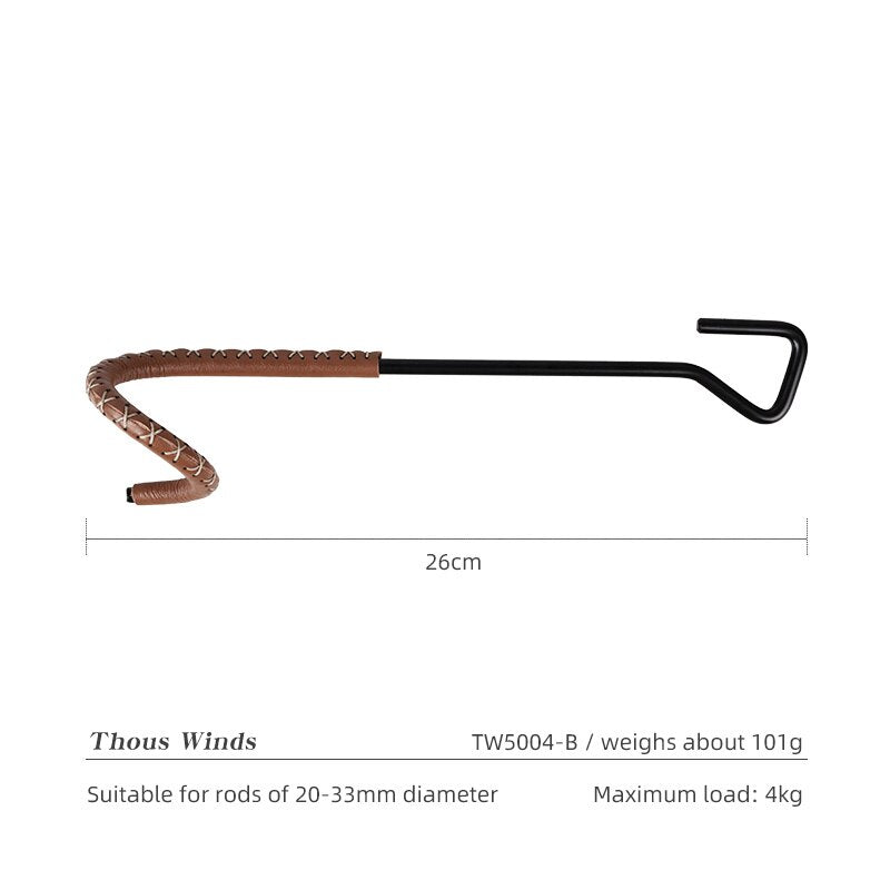 Brass Cowhide Lantern Hook Stand