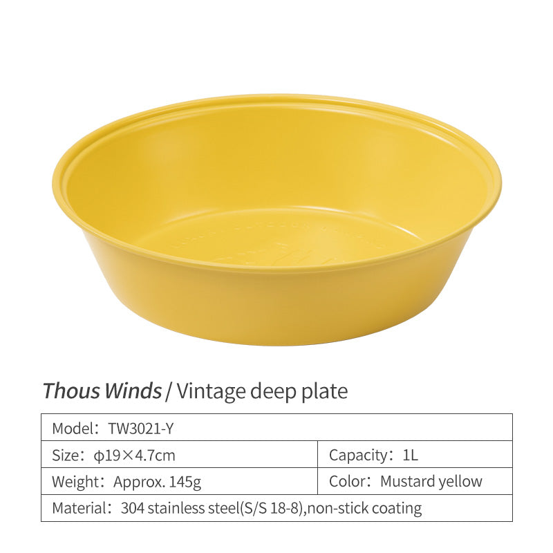 ThousWinds 304 Stainless Steel 1L Deep Plate