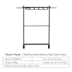 ThousWinds outdoor shelf folding multi-layer shelf camping tabletop shelf tableware rack light rack