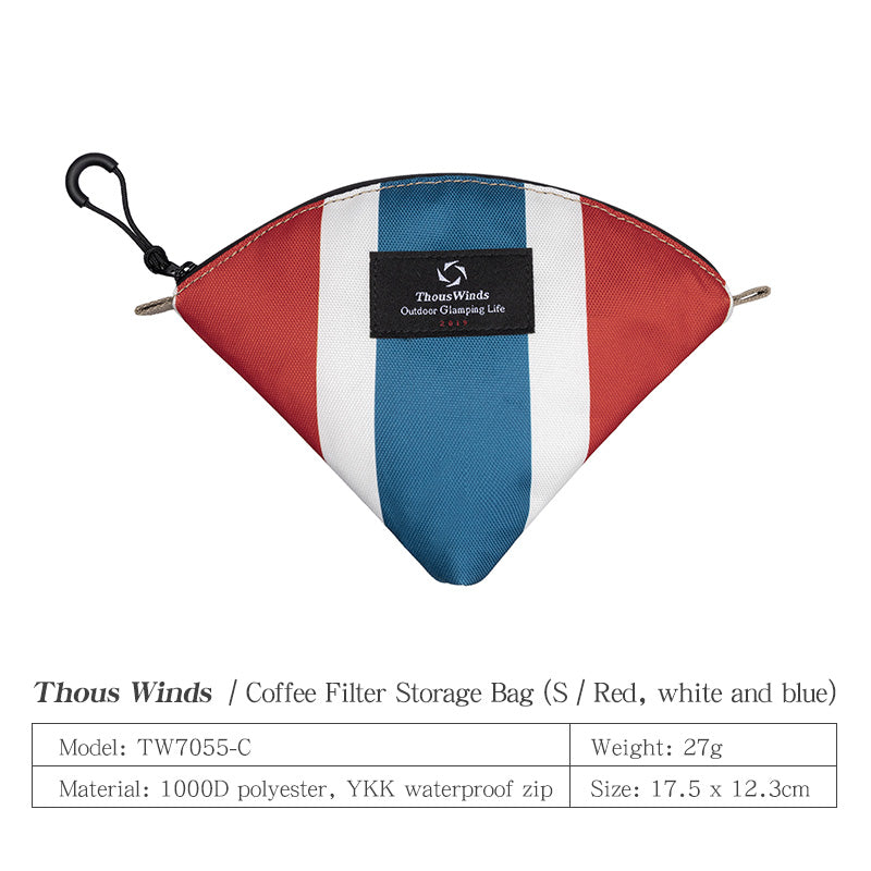 Thous Winds v60 Coffee Filter Storage Bag Hanging Ear Hand Brewed Outdoor Fan Filter Storage Bag