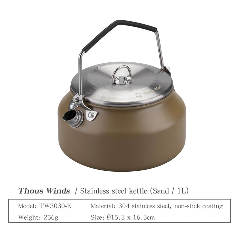 Thous Winds Stainless Steel Kettle Food Grade Teapot For Make Tea Boil Water For Outdoor Camping